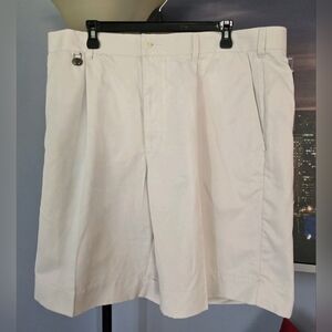 Vtg 90s Macys Grand Slam Bermuda White Polyester Golf Shorts Mens 40" Waist